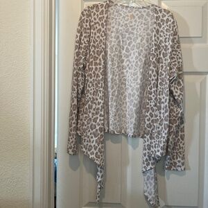 White leopard spotted cardigan